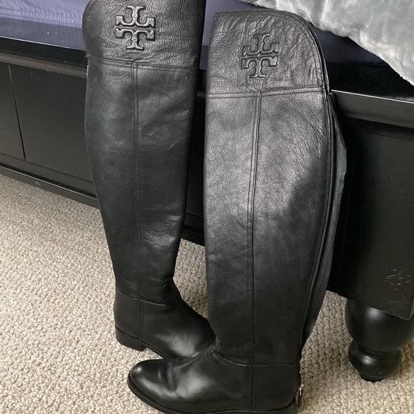 Tory Burch Vintage Buffalo Leather Over The Knee Boots - Picture 2 of 10
